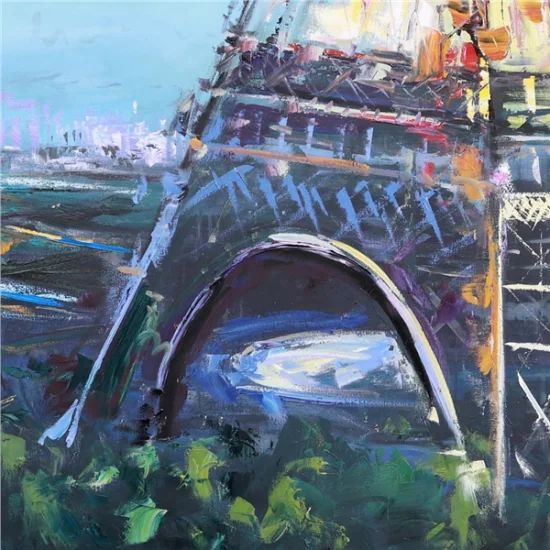 Eyfel Kulesinde Zaman Yağlı Boya Tablosu