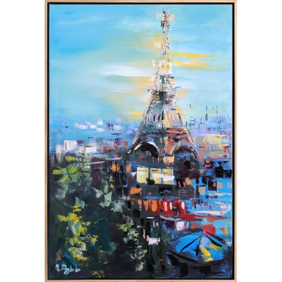 Eyfel Kulesinin Büyüsü Yağlı Boya Tablosu