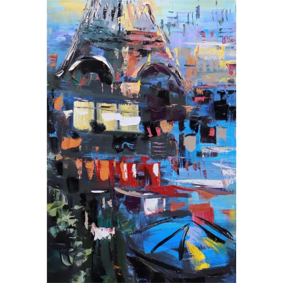 Eyfel Kulesinin Büyüsü Yağlı Boya Tablosu