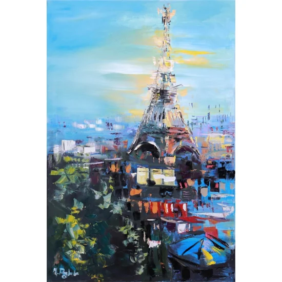 Eyfel Kulesinin Büyüsü Yağlı Boya Tablosu