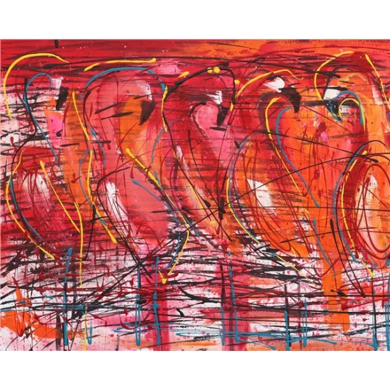 Flamingos Oil Painting