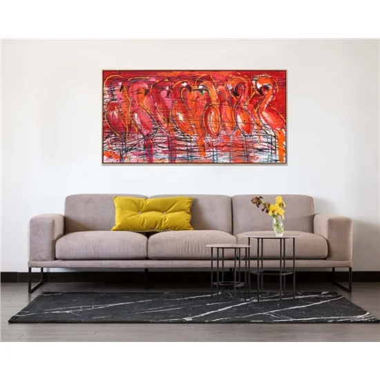 Flamingos Oil Painting