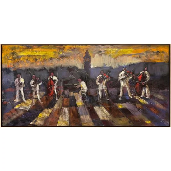 Galata Kulesi Orkestrası Yağlı Boya Tablosu