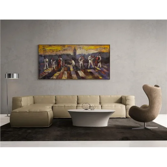 Galata Kulesi Orkestrası Yağlı Boya Tablosu