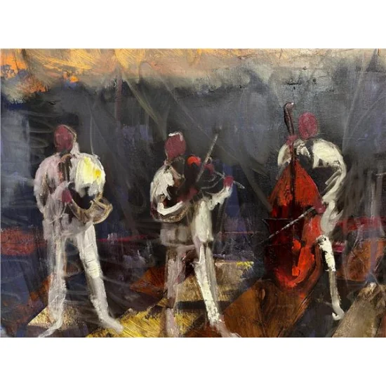 Galata Kulesi Orkestrası Yağlı Boya Tablosu