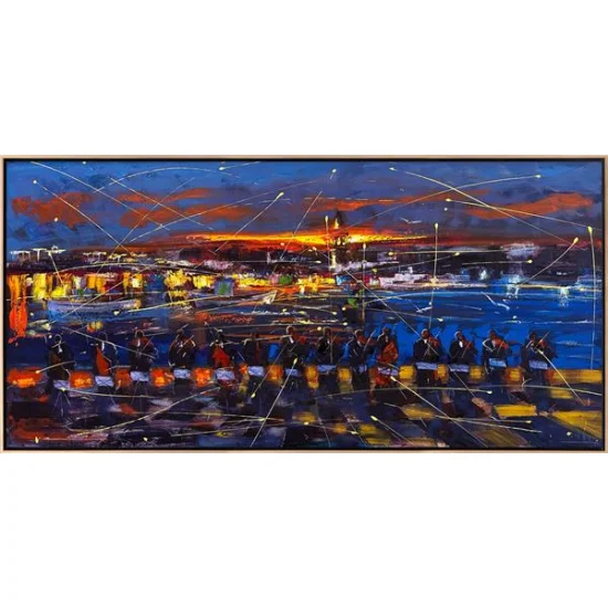 Galata Kulesi Senfonisi Yağlı Boya Tablosu