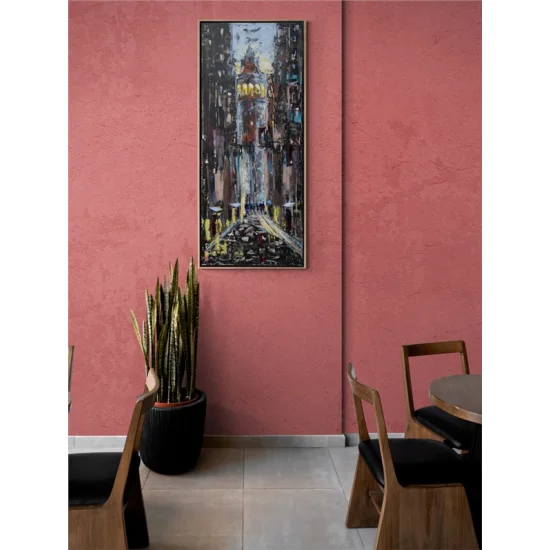 Akşamında Galata Kulesi Yağlı Boya Tablosu