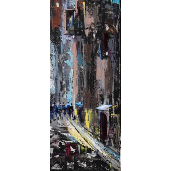 Akşamında Galata Kulesi Yağlı Boya Tablosu