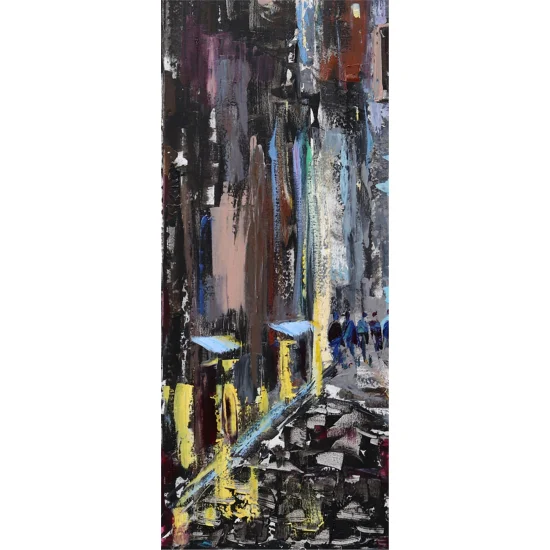 Akşamında Galata Kulesi Yağlı Boya Tablosu