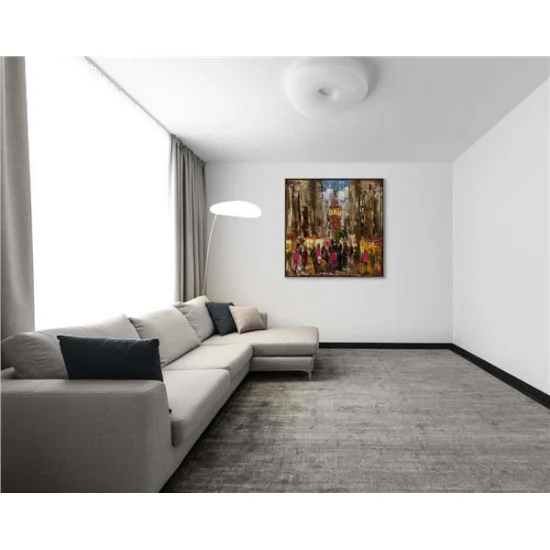 Galata Streets Lovers Oil Painting