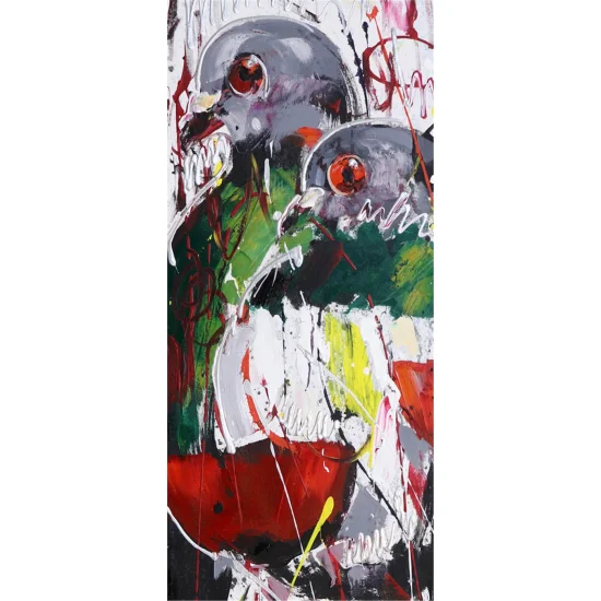 Gelincikler ve Güvercinler Yağlı Boya Tablosu