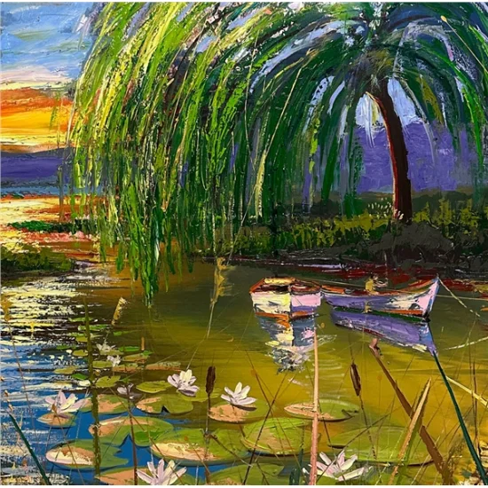 Göl Koyu Yağlı Boya Tablosu