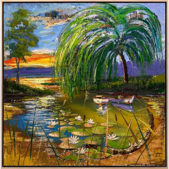 Göl Koyu Yağlı Boya Tablosu