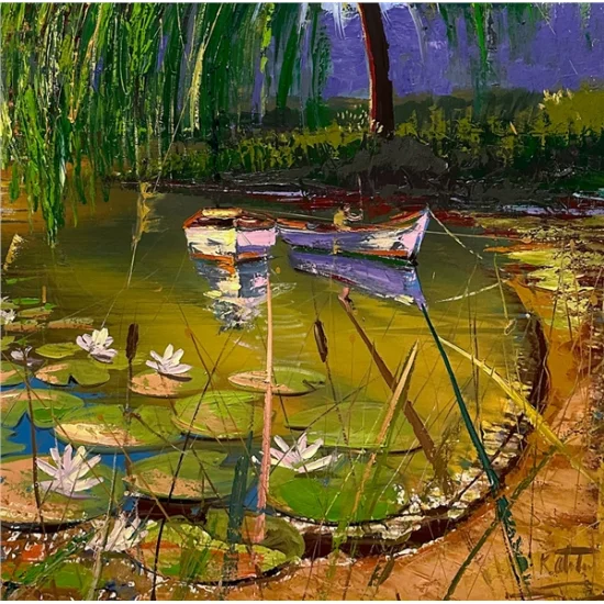 Göl Koyu Yağlı Boya Tablosu