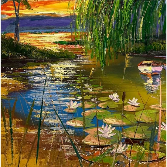 Göl Koyu Yağlı Boya Tablosu