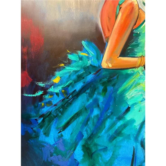 Gül Kokulu Zarif Kadın Yağlı Boya Tablosu