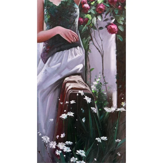 Gül Bahçesinin Güncesi Yağlı Boya Tablosu