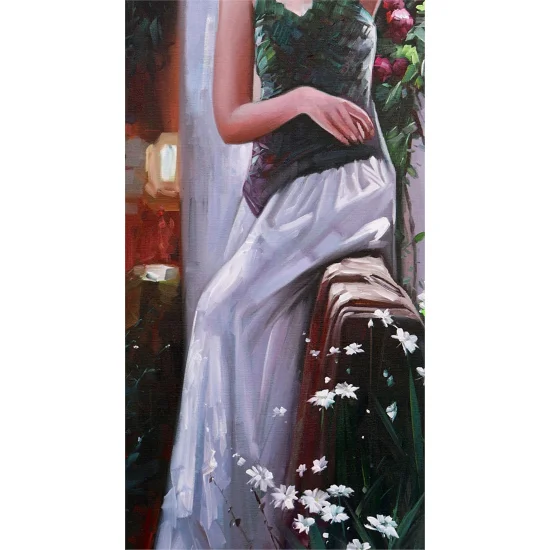 Gül Bahçesinin Güncesi Yağlı Boya Tablosu