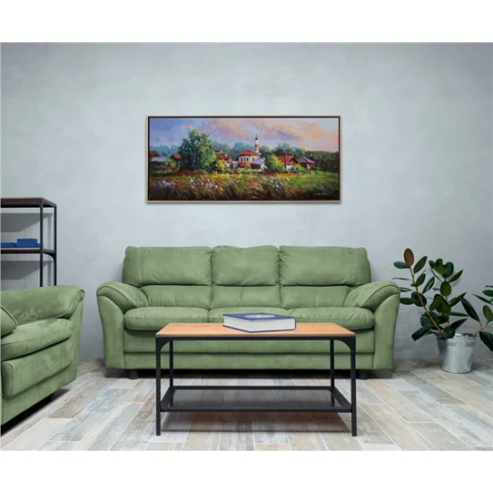 Gurbette Kalan Köyüm Yağlı Boya Tablosu