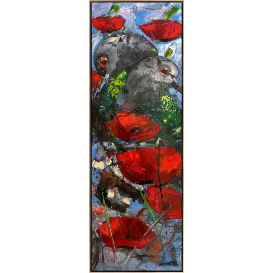 Güvercinler Aşkına Yağlı Boya Tablosu