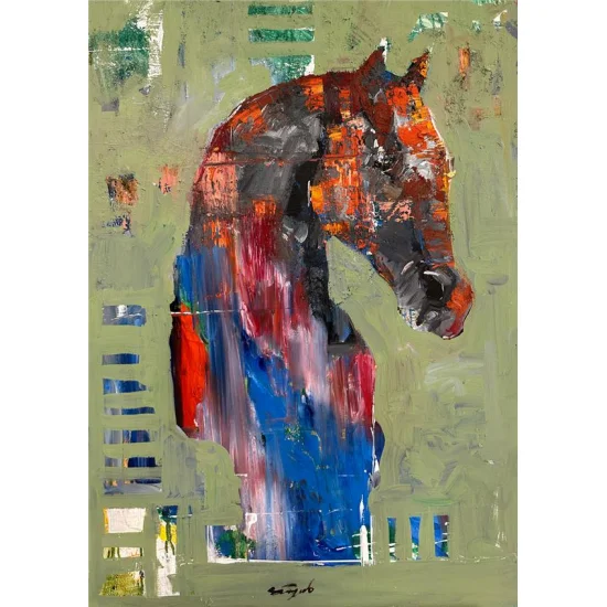 Colorful Posture of the Horse Oil Painting