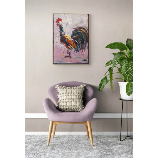 Horozun Sabahki Çağrısı Yağlı Boya Tablosu