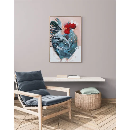 Sabahtan Horoz Çağrısı Yağlı Boya Tablosu