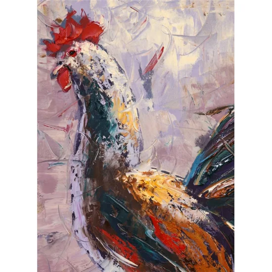 Horozun Sabahki Çağrısı Yağlı Boya Tablosu