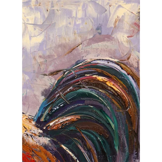 Horozun Sabahki Çağrısı Yağlı Boya Tablosu