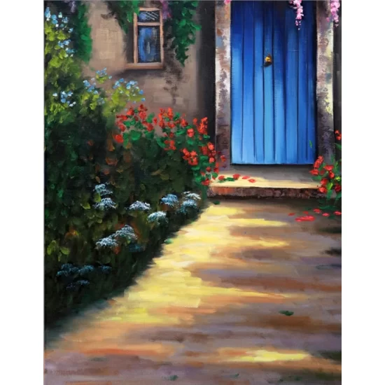 Lilacs in front of the Door Oil Painting