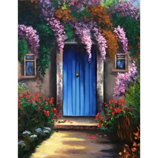 Lilacs in front of the Door Oil Painting