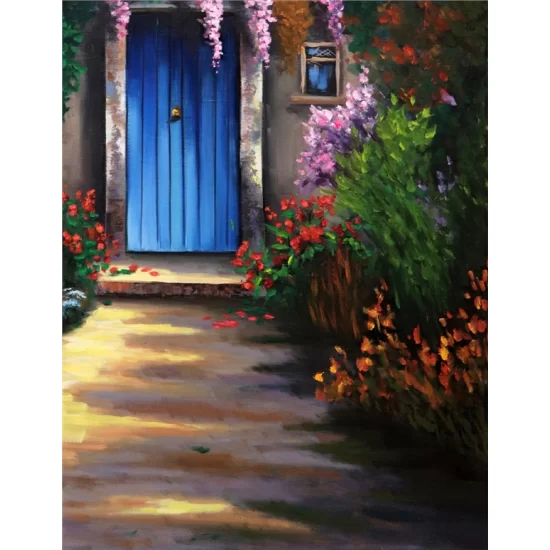 Lilacs in front of the Door Oil Painting