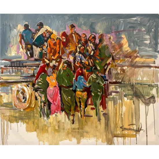 İnsanların Sessiz Şarkısıı Yağlı Boya Tablosu