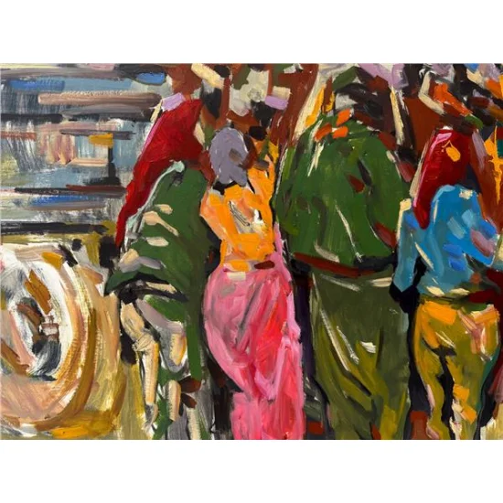 İnsanların Sessiz Şarkısıı Yağlı Boya Tablosu