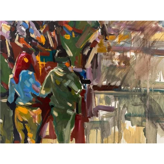 İnsanların Sessiz Şarkısıı Yağlı Boya Tablosu