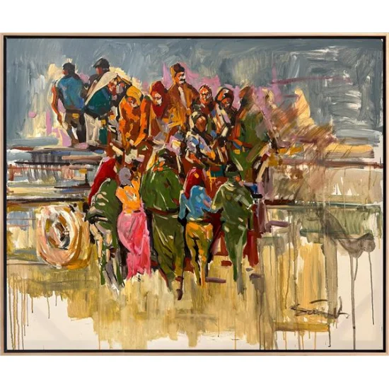 İnsanların Sessiz Şarkısıı Yağlı Boya Tablosu