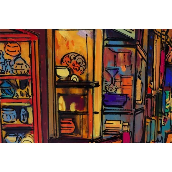 Grand Bazaars Atmosphere Oil Painting