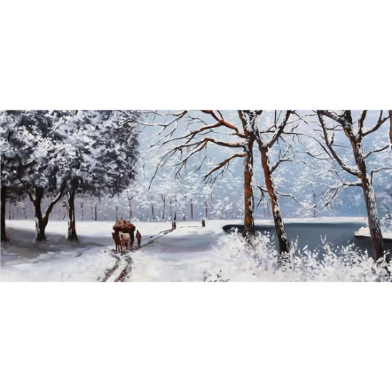 Snow and Forest Oil Painting