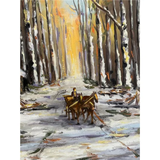Karlı Orman Yağlı Boya Tablosu
