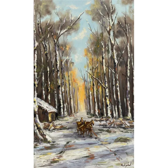 Karlı Orman Yağlı Boya Tablosu