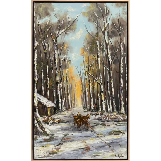Karlı Orman Yağlı Boya Tablosu