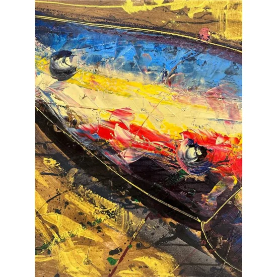 Kelebeğin Zarif Esintisi Yağlı Boya Tablosu