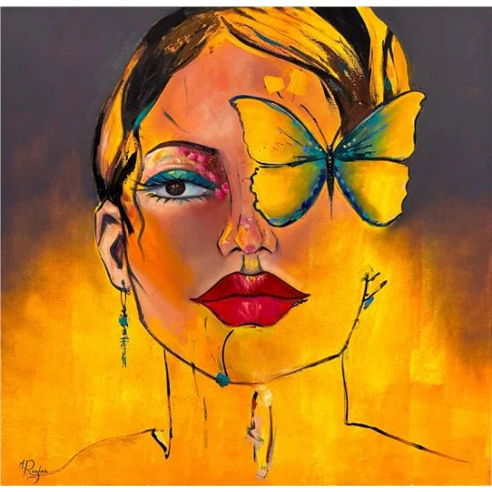 Kelebek Gibi Yağlı Boya Tablosu