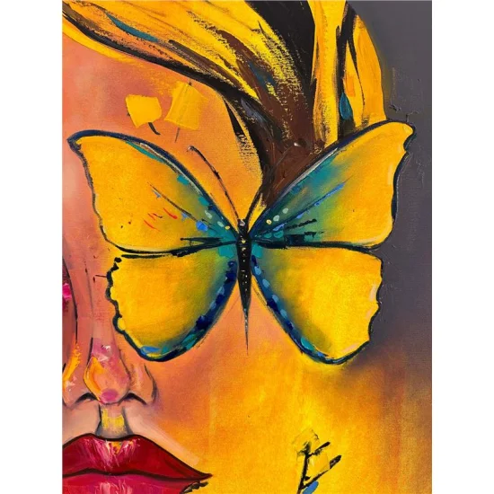 Kelebek Gibi Yağlı Boya Tablosu