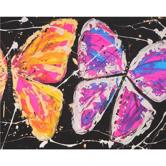 Night Butterflies Oil Painting