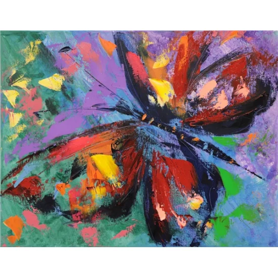 Butterflys Dance with Colors Oil Painting