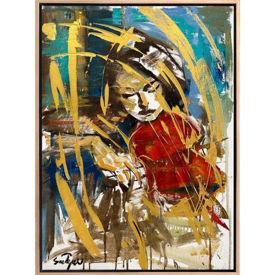 Keman Çalan Yağlı Boya Tablosu