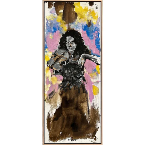 Kemancı Kadın Yağlı Boya Tablosu