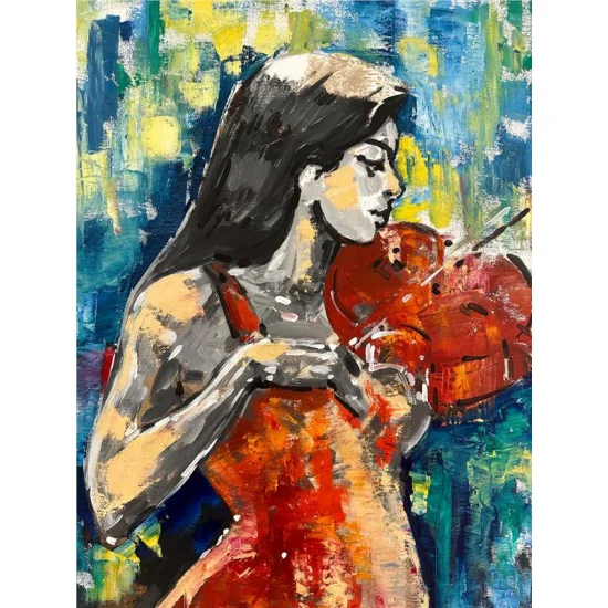 Kemanın Şarkısı Yağlı Boya Tablosu
