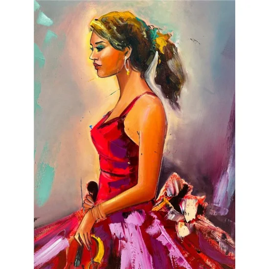 Kemanın İncisi Yağlı Boya Tablosu